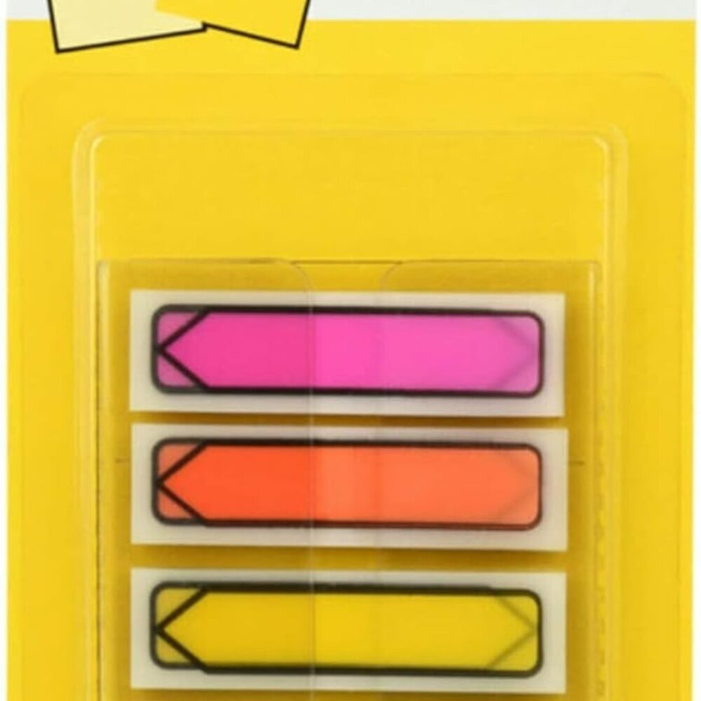 Arrow Flags, Assorted Bright Colors, .47 in Wide, 100/On-the-Go Dispenser, 1 Dis